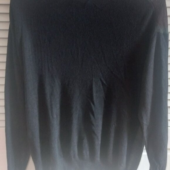 55% Silk Vintage Northern Isles Patchwork Sweater L 35% Rayon 10% Cashmere Hand - Picture 7 of 7